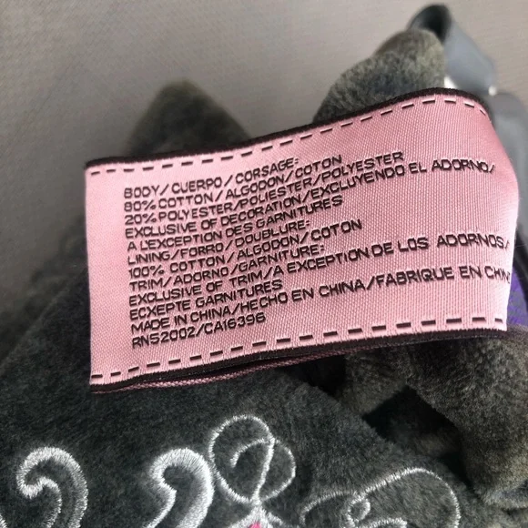 Juicy Couture Vintage 2002 Gray and Pink Velour Bag - Picture 16 of 16